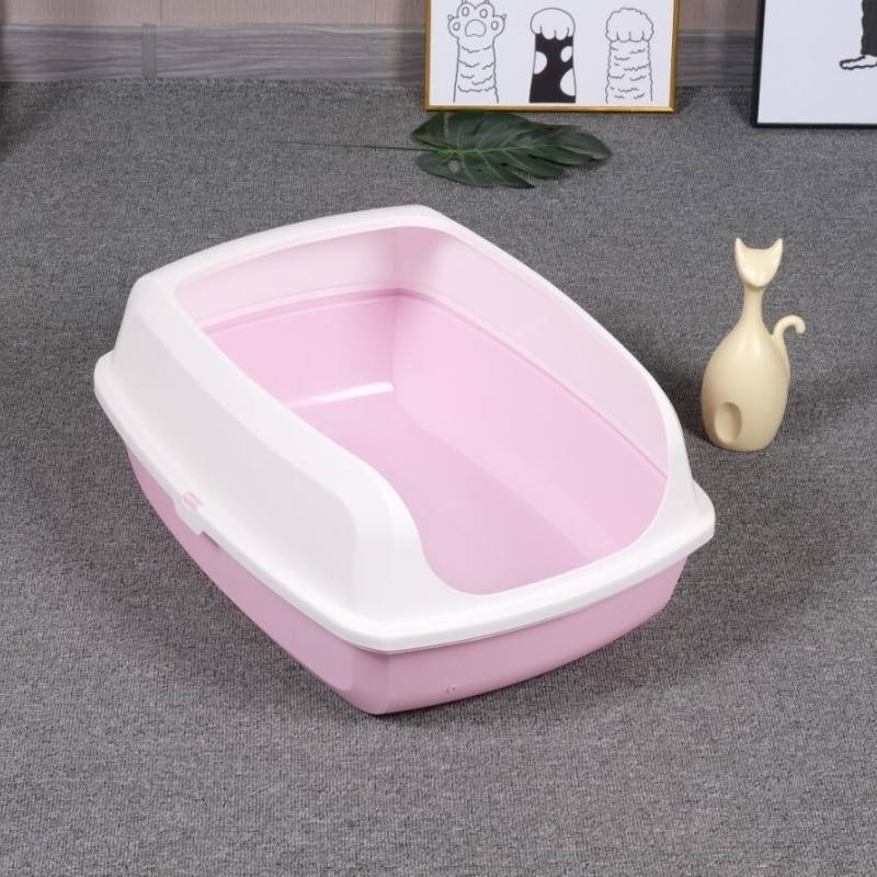 Plastic Semi Enclosed Litter Box Widened And Thickened Anti Leakage