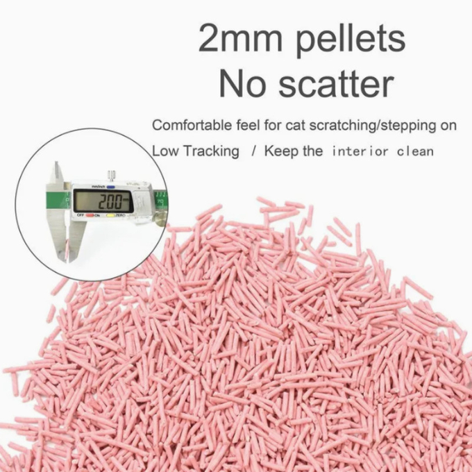 Natural OEM Peach Cat Litter Dust Free High Absorbency Odor Control For Cats