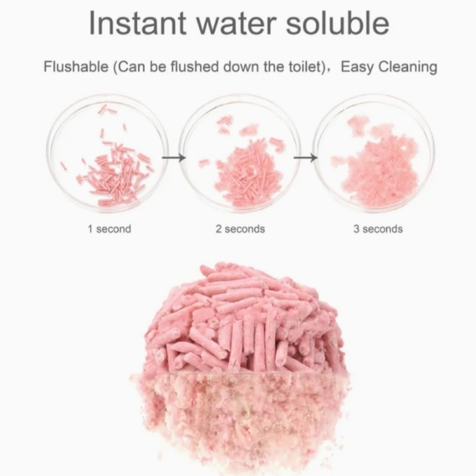 Natural OEM Peach Cat Litter Dust Free High Absorbency Odor Control For Cats