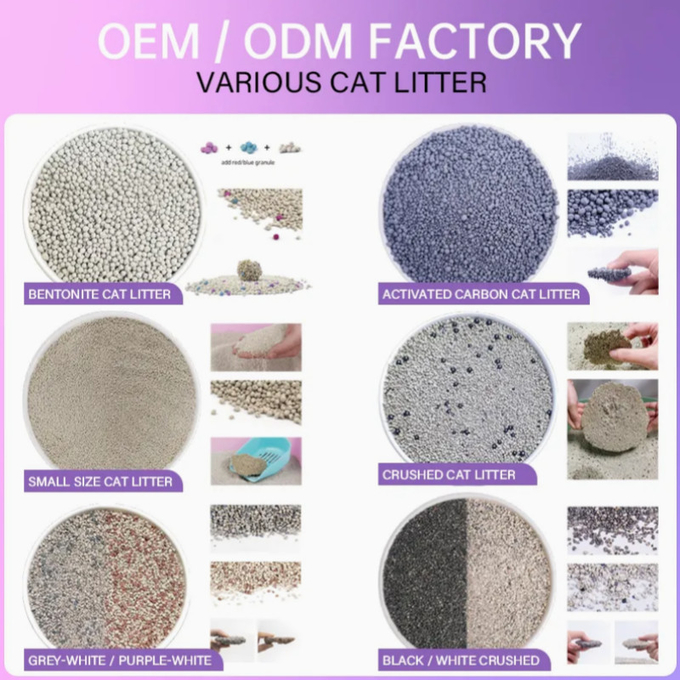 Small Particle Bentonite Cat Litter Super Absorbency Fast Clumping