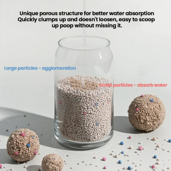 OEM Bentonite Cat Litter Sand Dust Free 0.8mm-3.8mm Bentonite Litter Sand